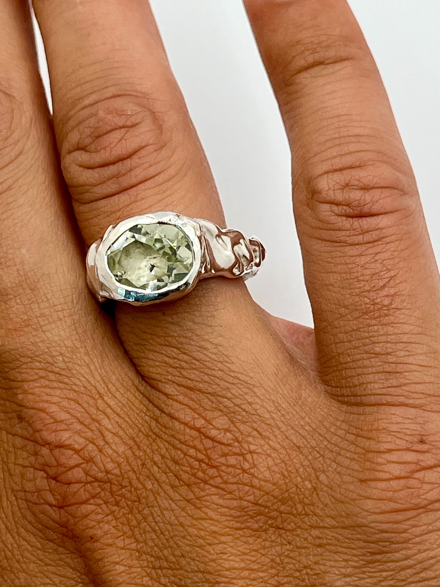 Green Amethyst Ring
