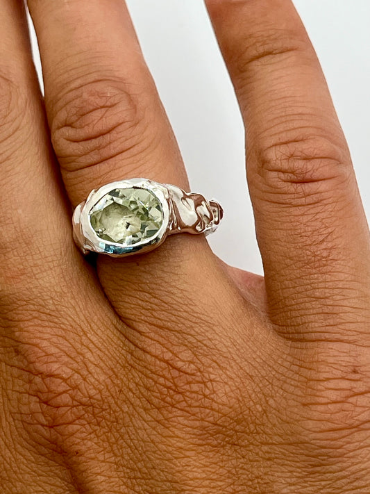 Green Amethyst Ring
