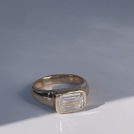 custom solid gold engagement and wedding band diamond