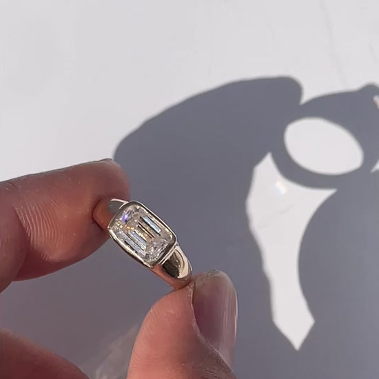 custom solid gold engagement ring