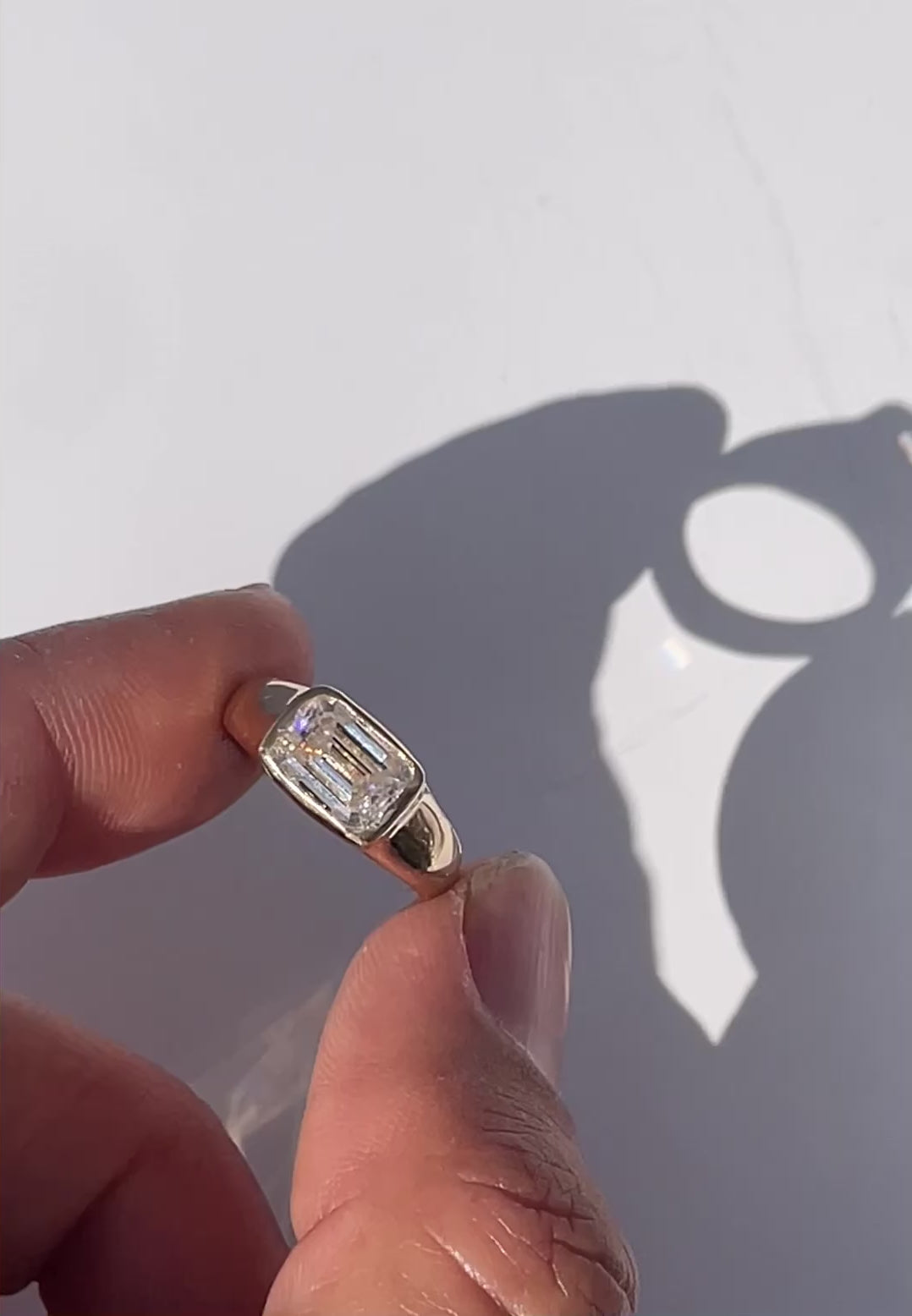 custom solid gold engagement ring