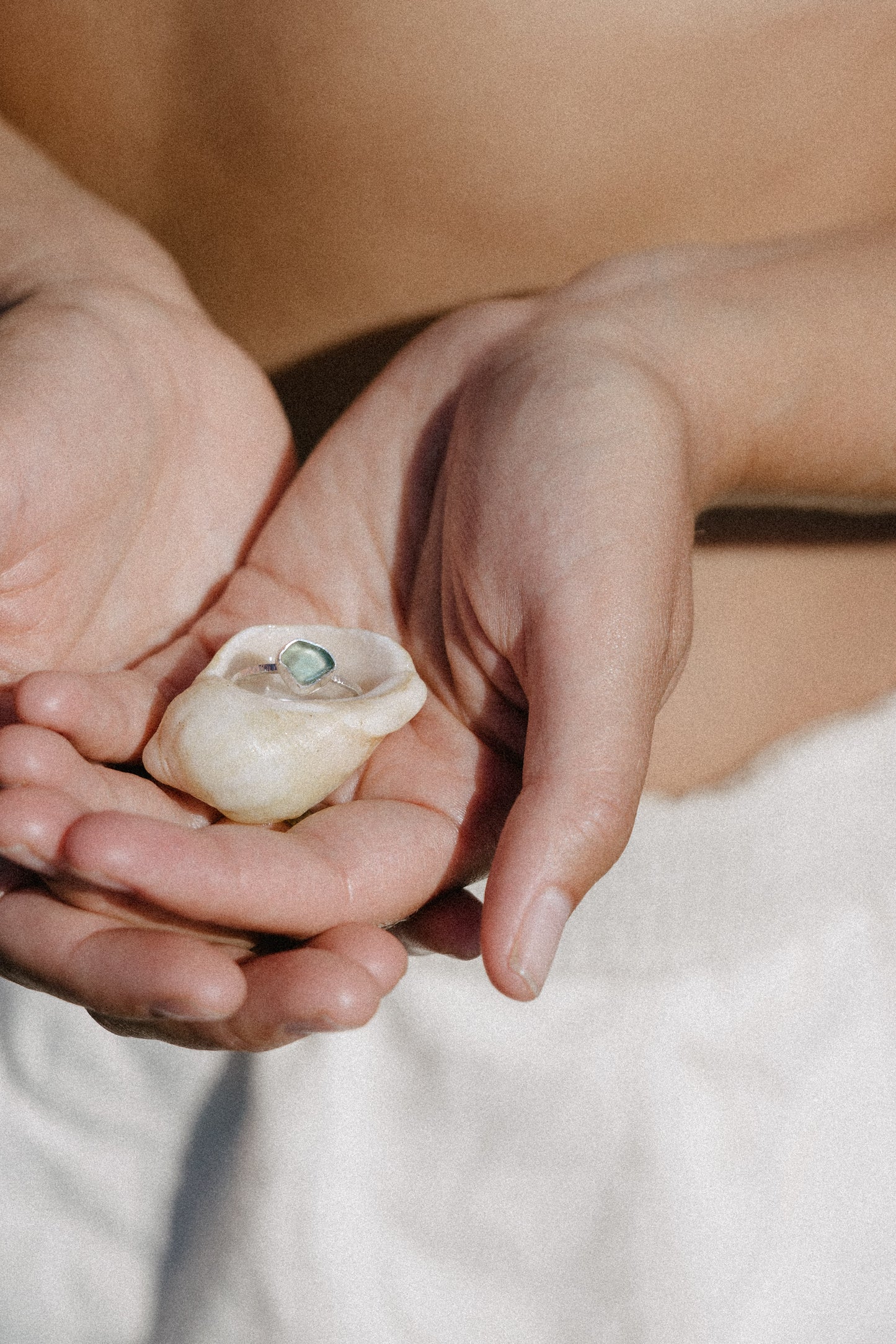 small sea glass ring