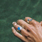 cobalt blue opal ring