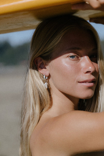 Pearls in her eyes hoops