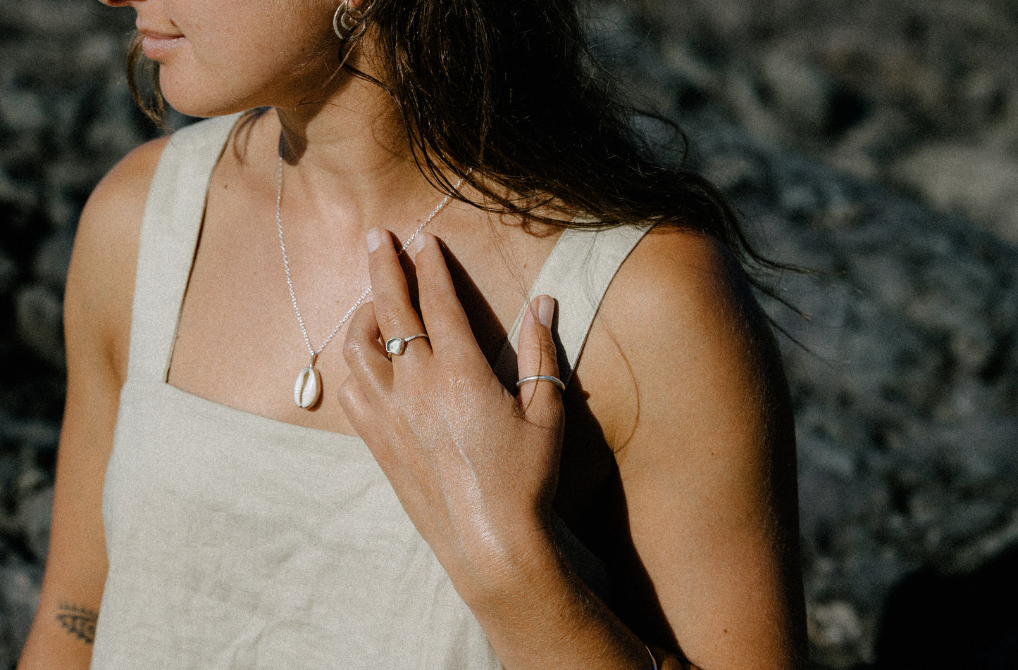 small sea glass ring