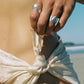 cobalt blue opal ring