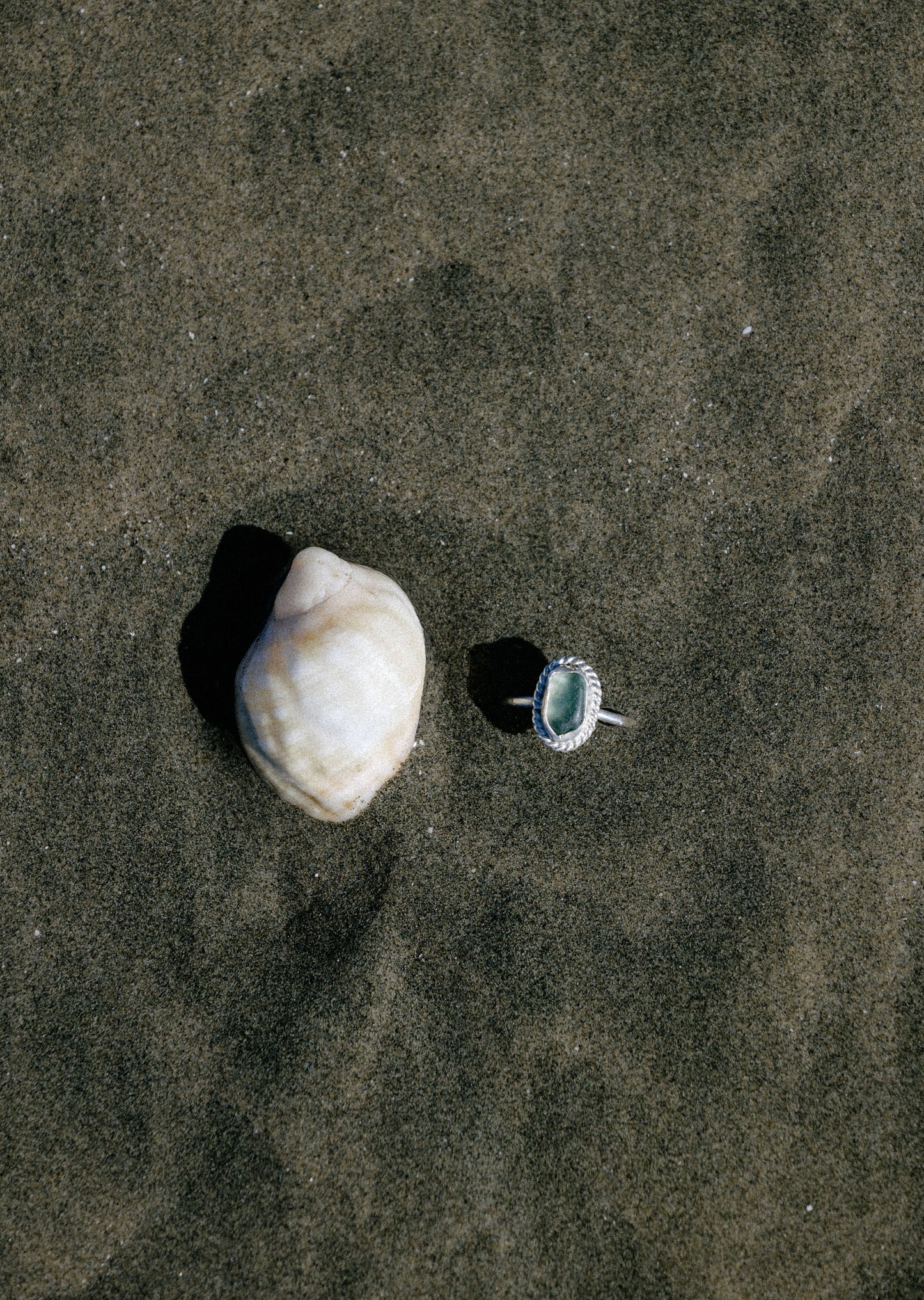 small sea glass ring